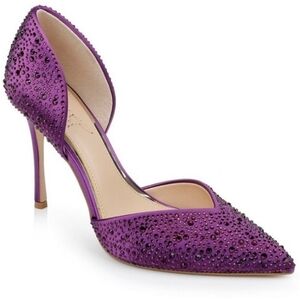 Badgley Mischka d'orsay purple heel